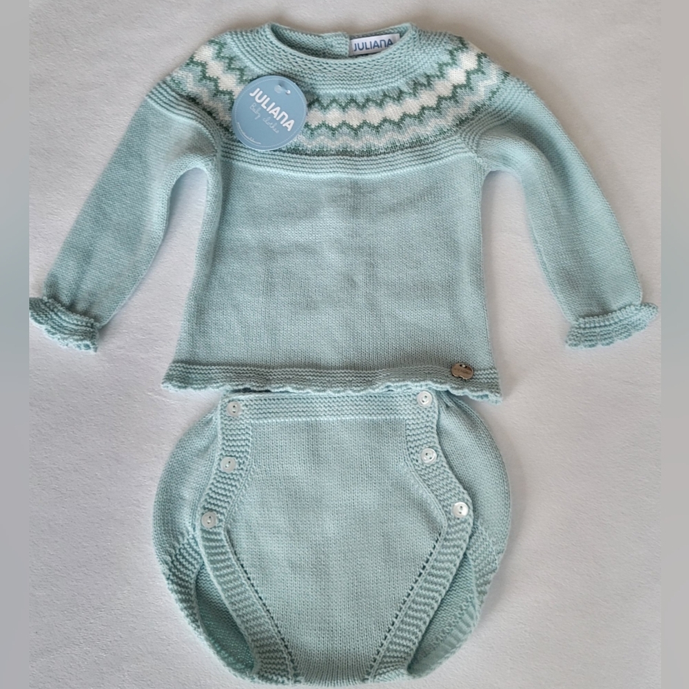 Juliana 2 piece Mint Green knit set